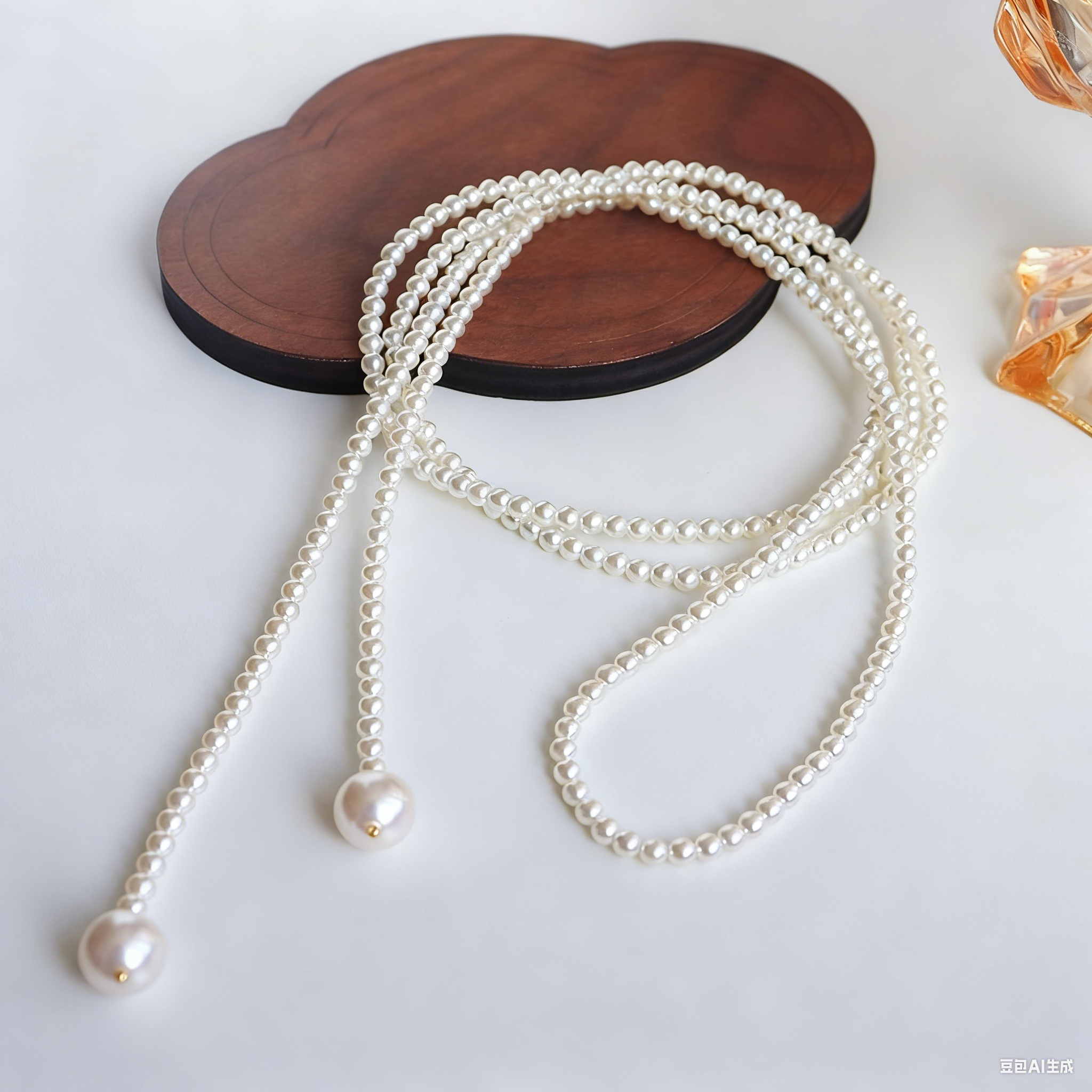 Collier de perles infini et polyvalent | 130 cm (51 pouces) à superposer 