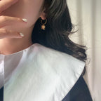 Boucles d'oreilles créoles en perles de muguet | Or et argent