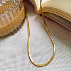 Collier classique à chevrons en maille serpent | Acier titane étanche 