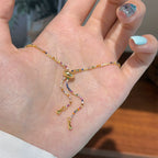 Ensemble de bracelets empilables en perles d'eau douce et cristaux arc-en-ciel 