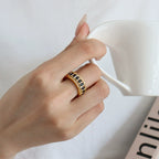 Art Deco Style Black Marquise & Crystal Eternity Band