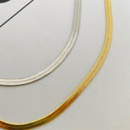 Collier classique à chevrons en maille serpent | Acier titane étanche 