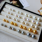 Boucles d'oreilles puces classiques en perles | Tige en argent sterling 925