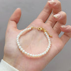 Ensemble de bracelets empilables en perles d'eau douce et cristaux arc-en-ciel 