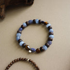 Ensemble de bracelets empilables en perles de pierre naturelle et de bois 
